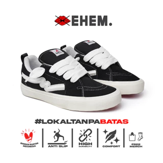 Ehem - Sepatu Sneakers Unisex Pria Wanita Kobe Black White