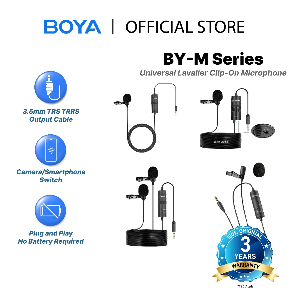 BOYA BY-M1 3.5mm Lavalier Microphone Mic For DSLR Canon Nikon Camera Smartphone - Foto 11