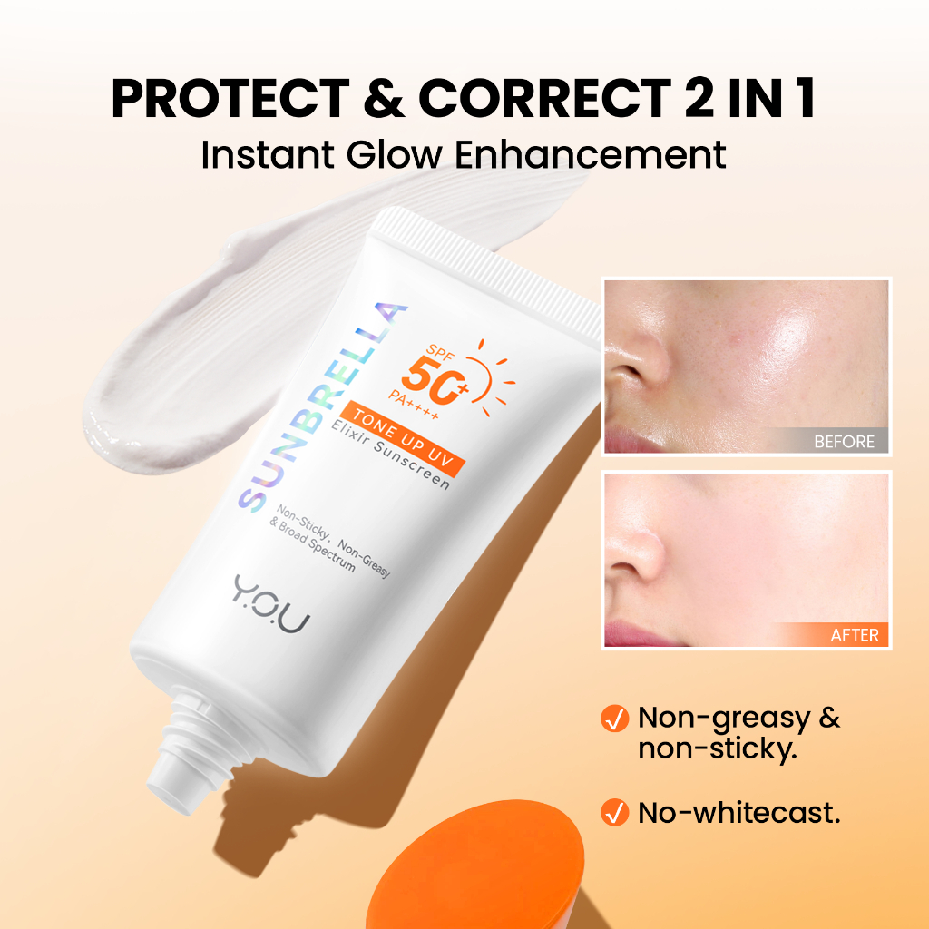 Jual YOU Sunbrella Tone Up UV Elixir Sunscreen SPF50+ PA++++ [40ml ...