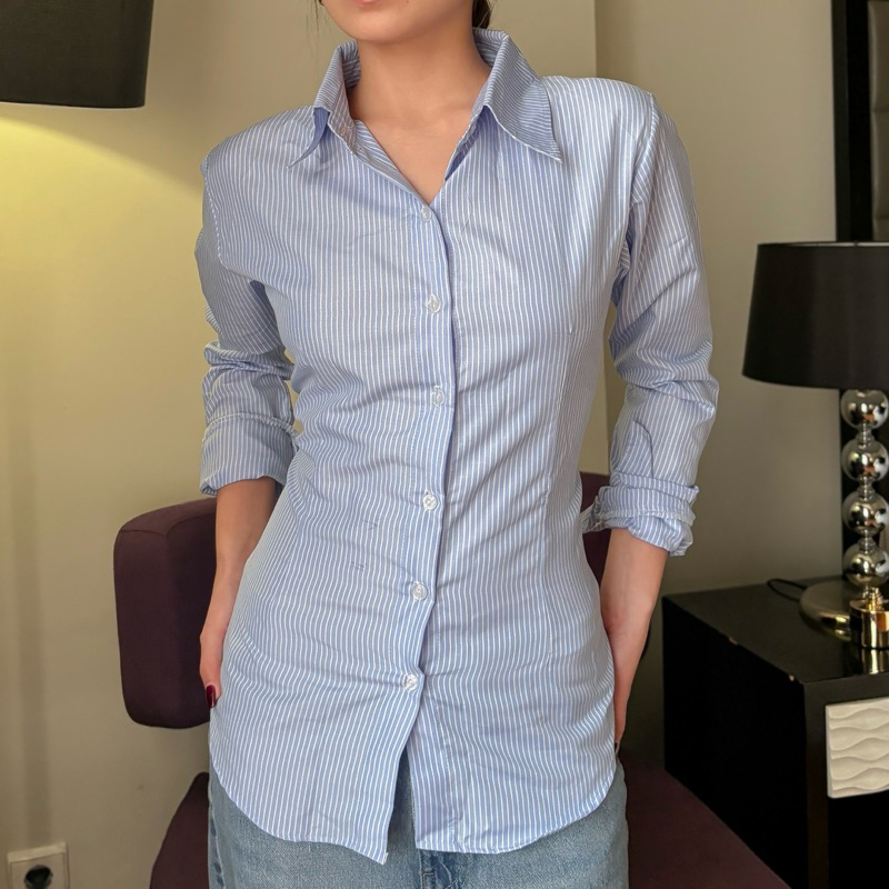 Jennie Fitted Shirt | Shirt Wanita Ngantor | Atasan Wanita Kemeja | Kemeja fitted