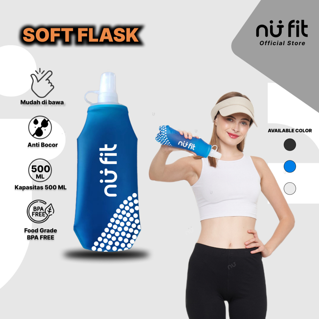 Jual Nu Fit - Foldable Soft Flask 500 ML Trail Running - Botol Air ...