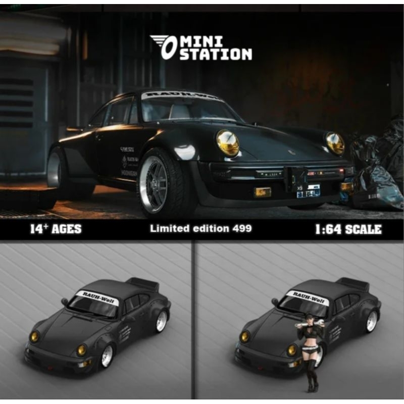 Jual Mini Station RWB Porsche 964 Samurai Black with Figure Limited ...