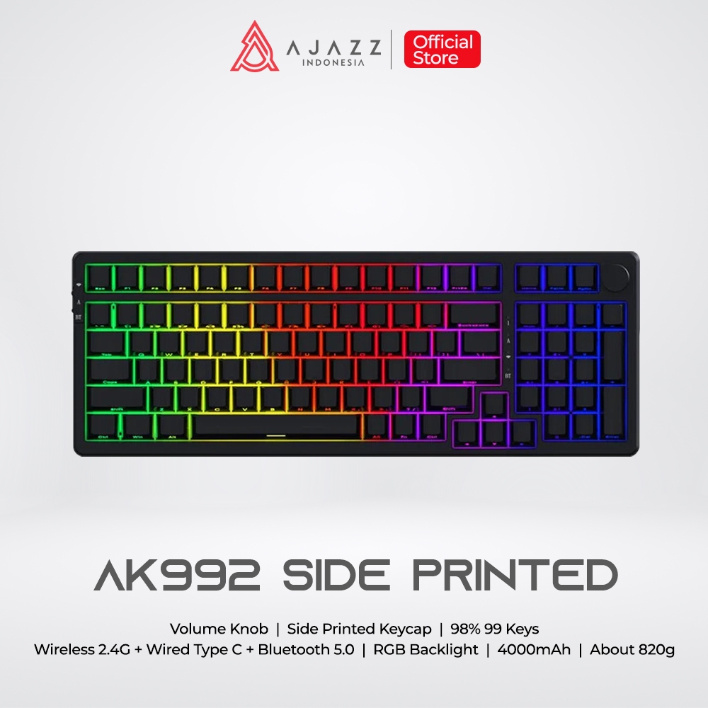 Jual Ajazz AK992 Side Printed Version 99 Keys Mechanical Keyboard 3 ...
