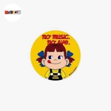 Jual sticker No Music No Life Tower Records x Peko Chan rounded stiker ...