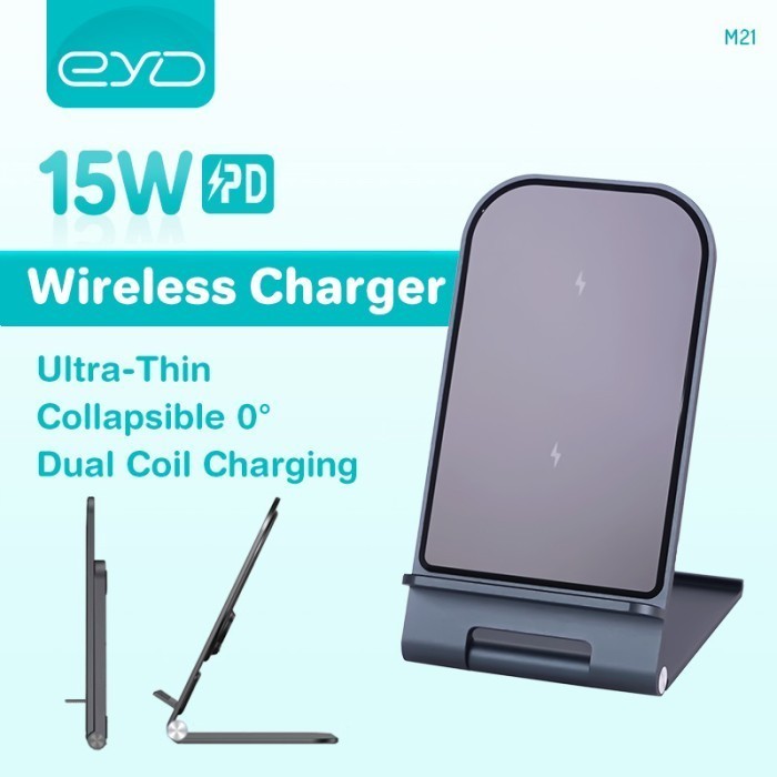 EYD Magnetic Wireless Charger Stand 15W Fast Charging Desktop Charging  Dudukan Ponsel Dengan Pengisian Nirkabel Untuk Ponsel For iPhone Samsung  Xiaomi