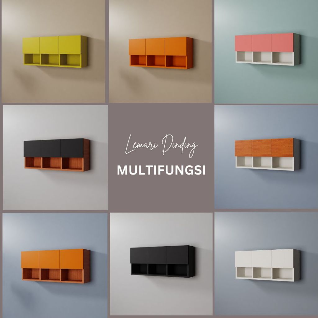 Adapta - Lemari Dapur Kitchen Set Minimalis – Rak Bumbu Dapur Tertutup Tempel Dinding - MARS - C65