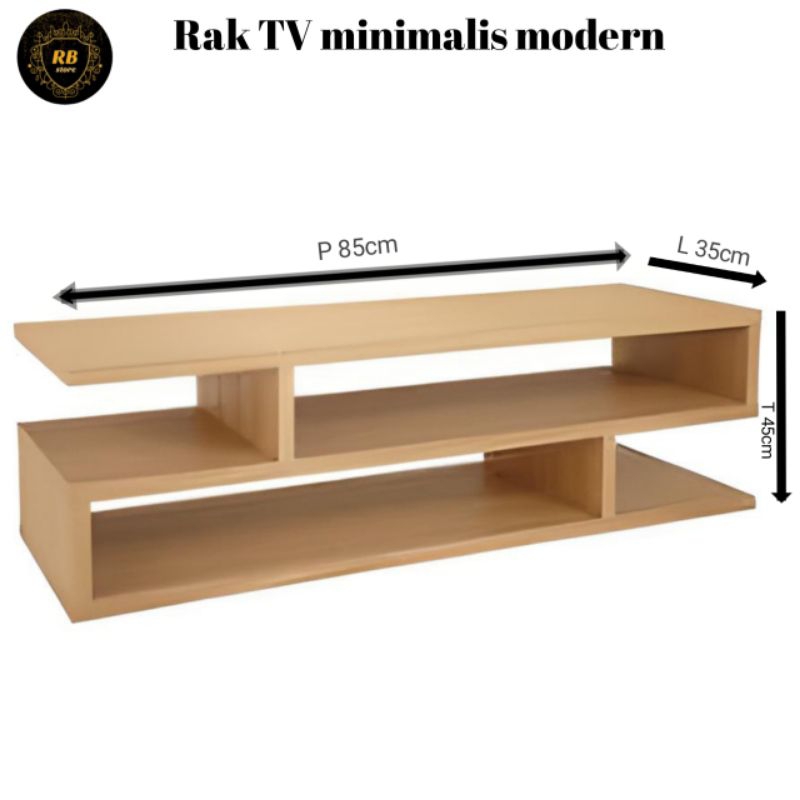 Jual Rak TV minimalis rak kayu tempat bunga Rak susun meja tv rak kayu ...