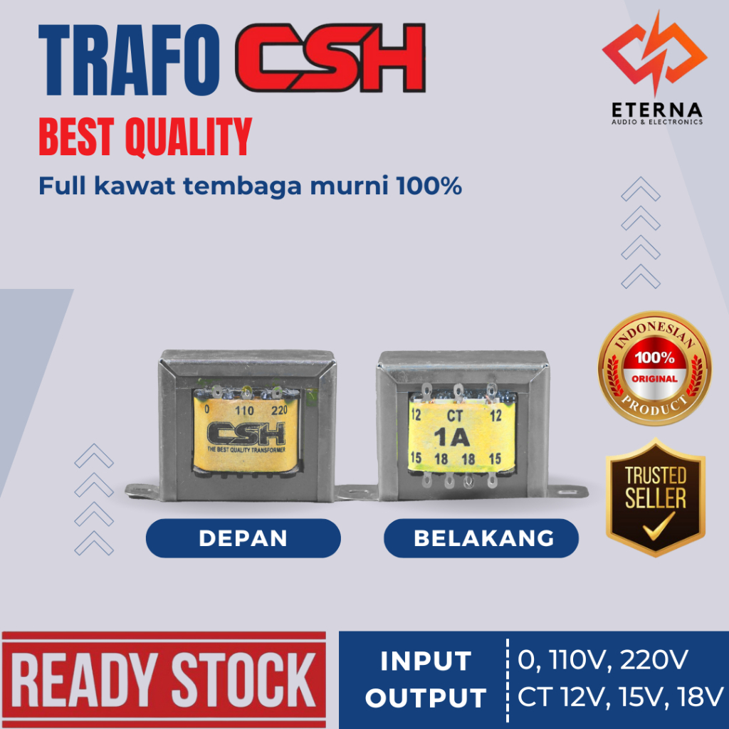 Jual TRAFO CSH BEST QUALITY 1A CT 18V - 100% TEMBAGA MURNI | Shopee ...