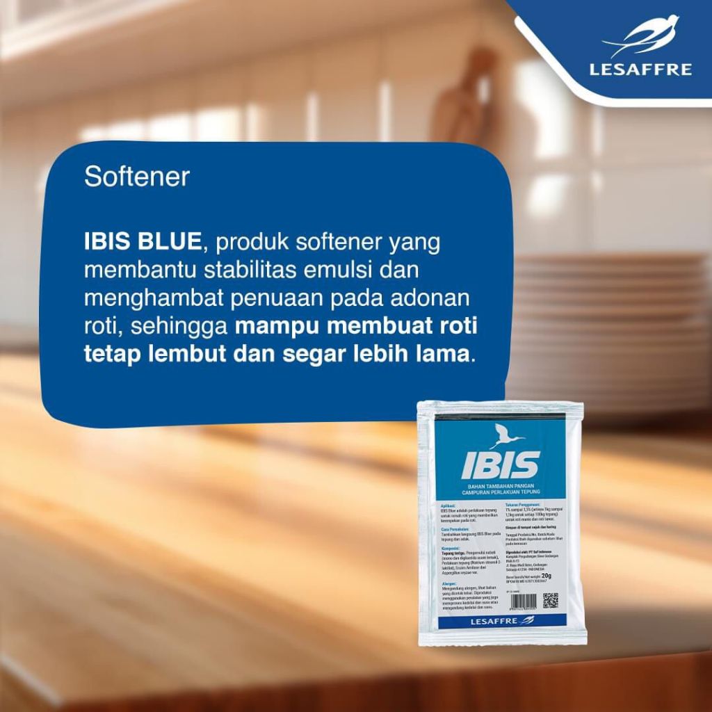Jual IBIS Blue Ibis Biru Pelembut Roti Kemasan Sachet 10g | Shopee ...