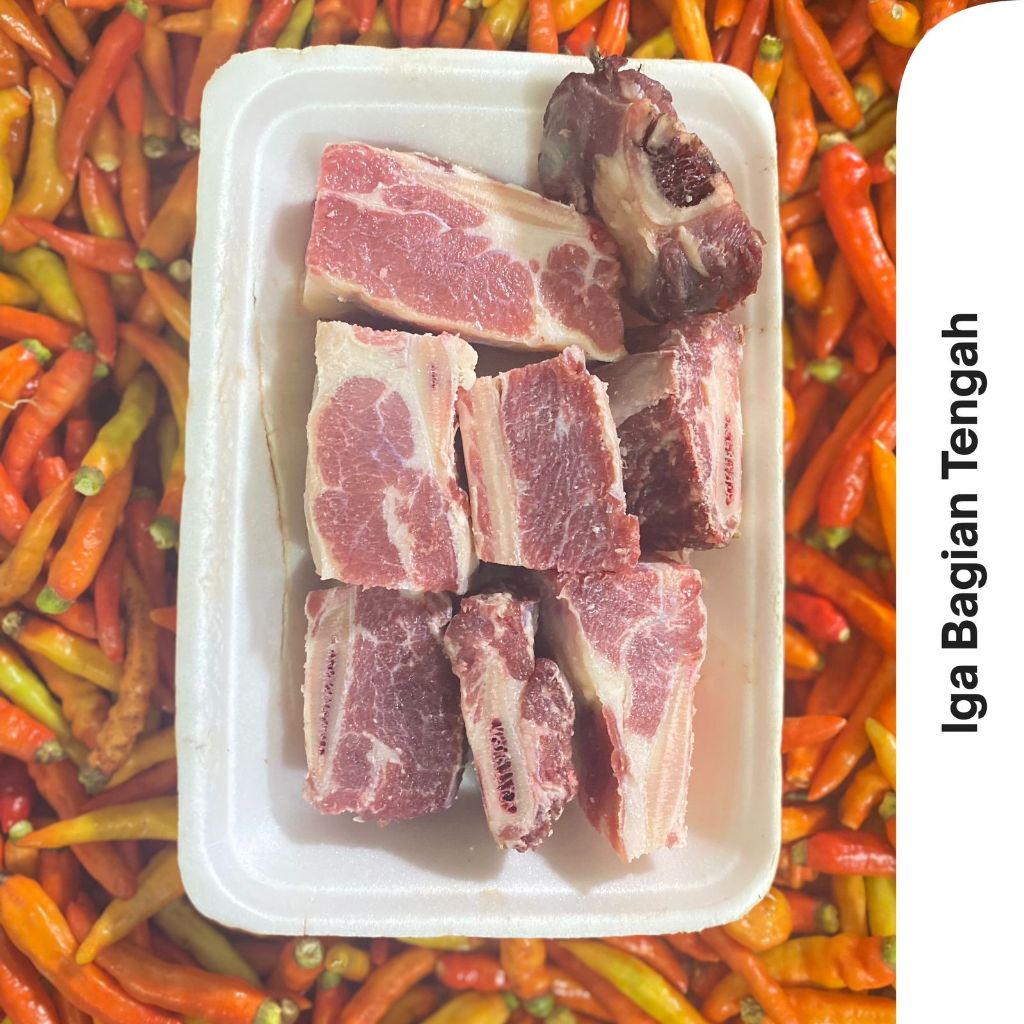 Jual Iga Sapi Lokal Beef Shortribs Tulang Konro Potong Shopee Indonesia