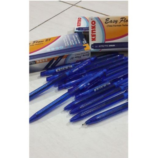 Jual Pulpen Kenko Easy Flow 21 Warna Tinta Biru | Shopee Indonesia