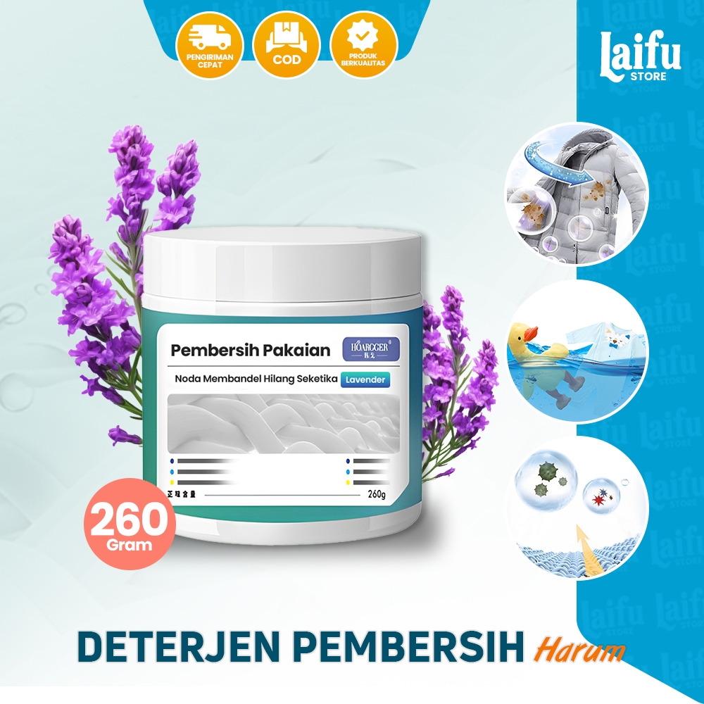 Jual Deterjen Bubuk Laundry Pakaian Penghilang Bau Pemutih Kain ...