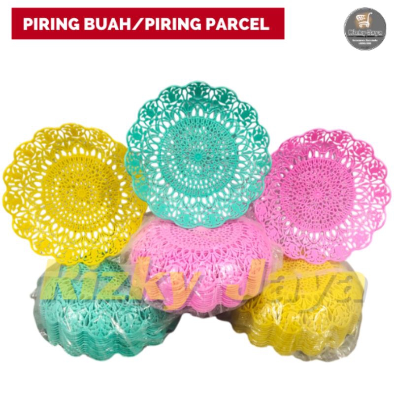 Jual PIRING BUAH/PIRING PARCEL/PIRING PLASTIK WARNA ISI 6PCS/12PCS ...