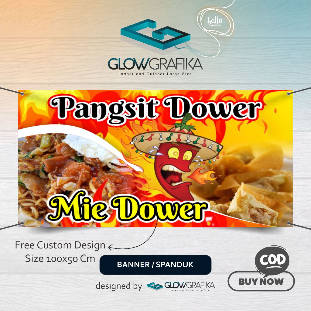 Jual Cetak Spanduk Banner Pangsit Dower & Mie Dower | Shopee Indonesia