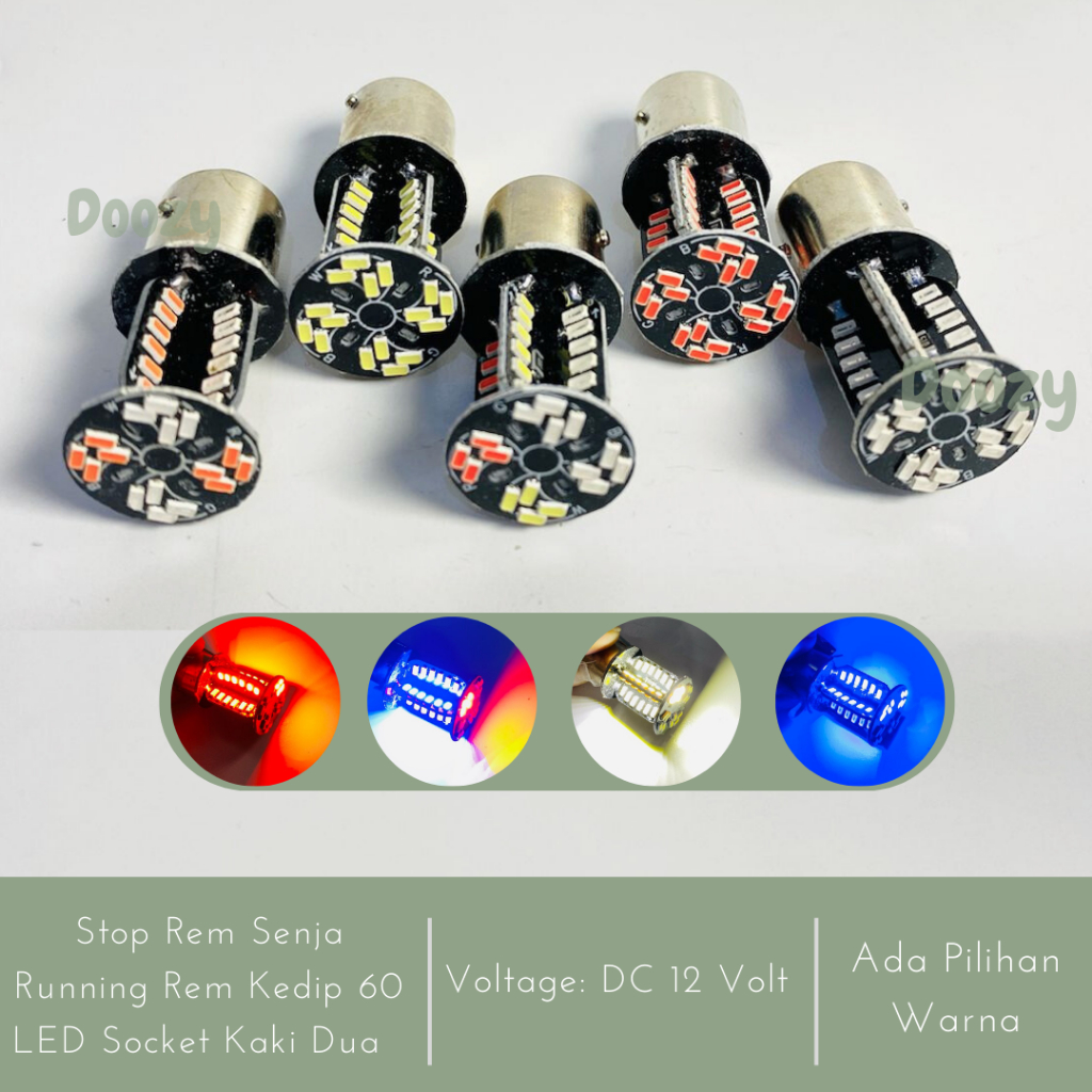 Jual Stop Rem Senja Running Rem Kedip 60 LED Socket Bulat Kaki Dua ...