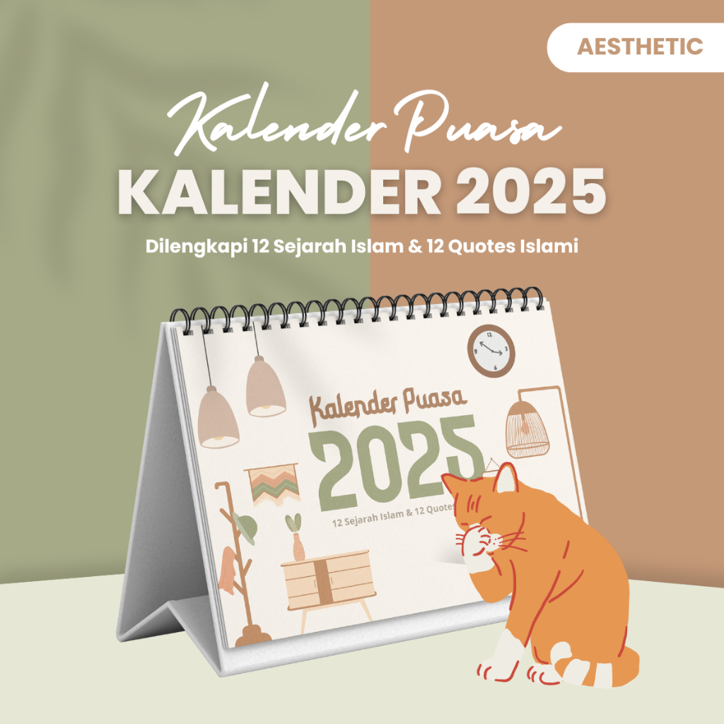 Jual [AESTHETIC] KALENDER PUASA MEJA 2025 / KALENDER DUDUK AESTHETIC ...
