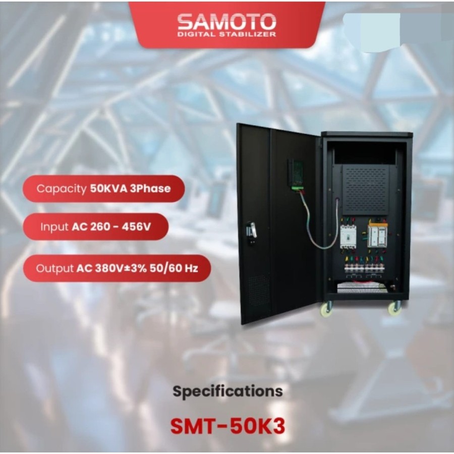 Jual SMT50K3 Stabilizer SAMOTO 50.000VA Stavolt Three Phase Stabiliser ...