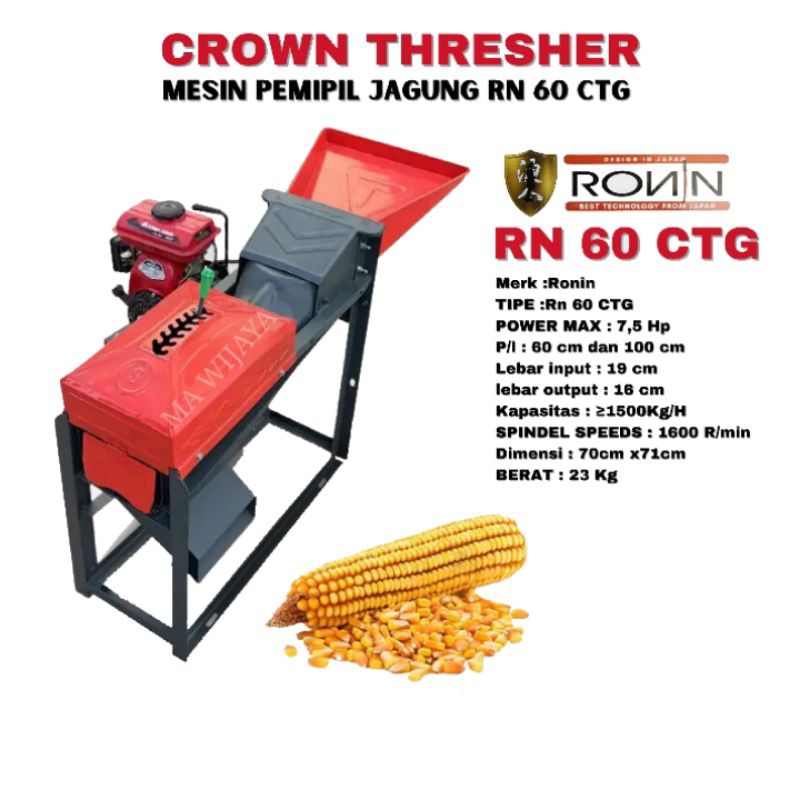 Jual ( RONIN ) Mesin Perontok Jagung RN 60 CTG Mesin Pemipil Jagung ...