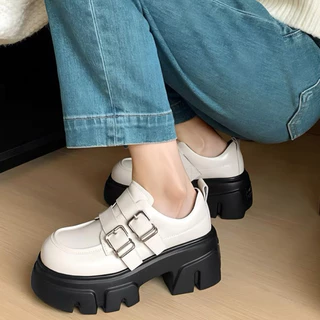 Sepatu Pantofel Wanita Docmart Hitam 5cm Fashion