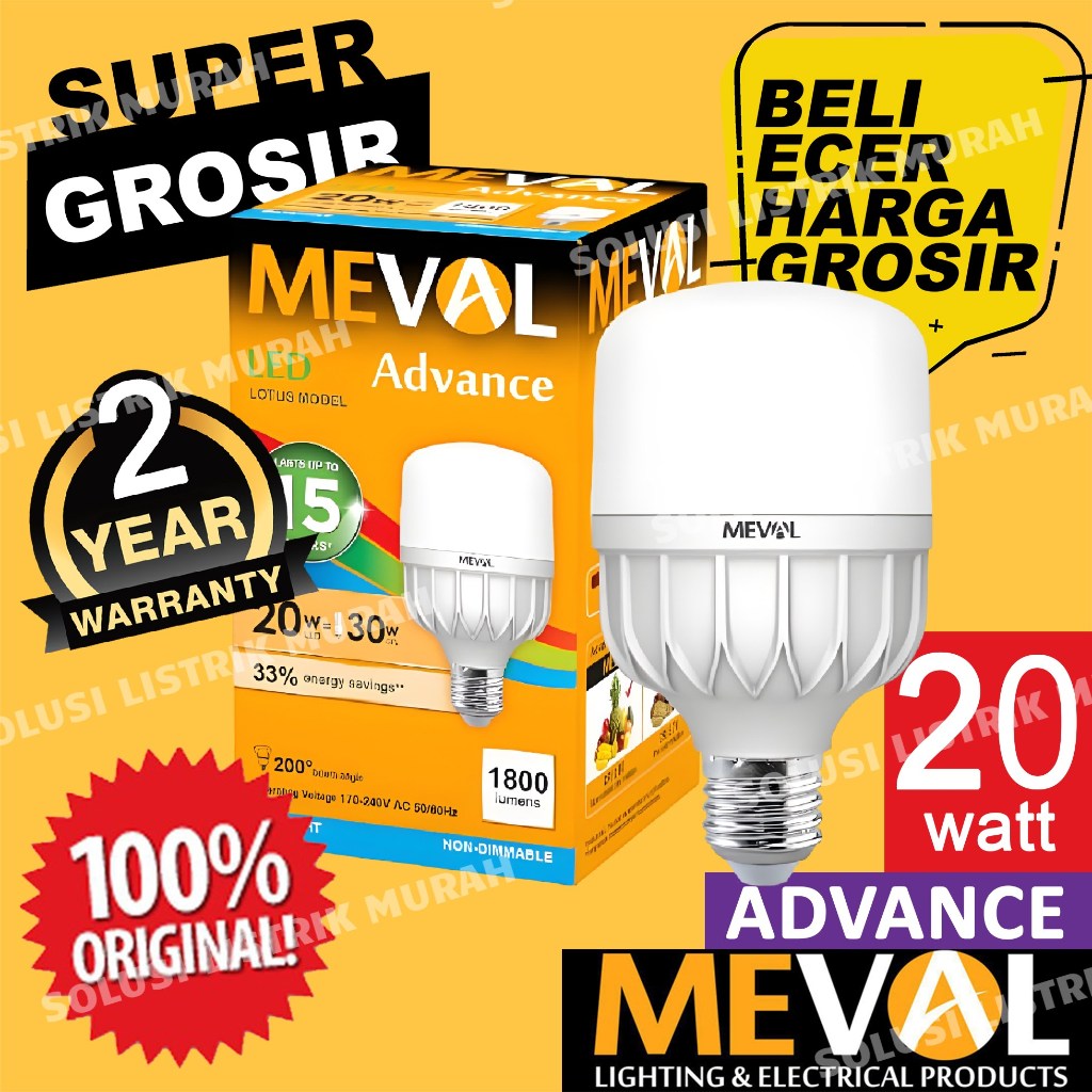 Jual Meval LOTUS 20W LED KAPSUL Capsule Putih Kapsul PREMIUM | Shopee ...