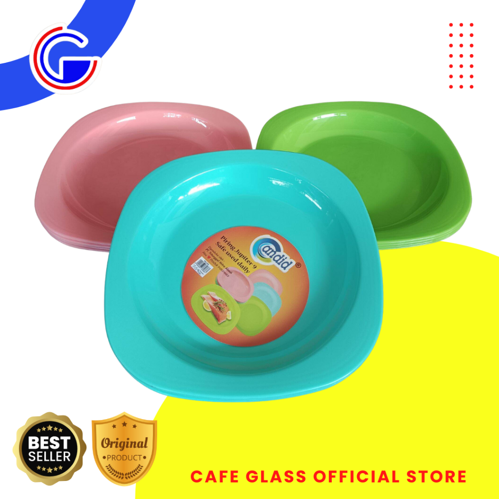 Piring Plastik Tebal - Piring Makan Plastik Kotak - Piring Plastik Jupiter