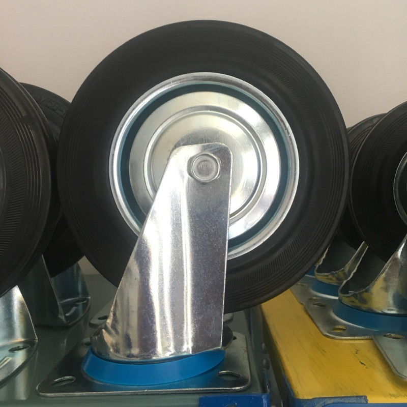 Jual RODA TROLLEY TROLI KARET UKURAN 8 INCH PER SET 2 HIDUP 2 MATI ...