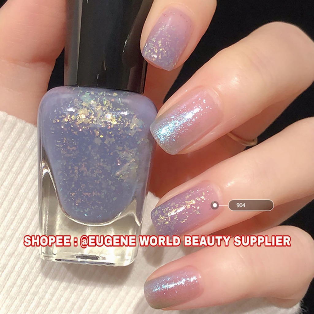 KUTEK SHINNING SHIMMERING SPLENDID 8ML GLITTER DIAMOND FLASH NAIL POLISH  KUTEK PEEL OFF COLORFUL MENGKILAP TAHAN LAMA VIRAL KUTEK SHIMMER