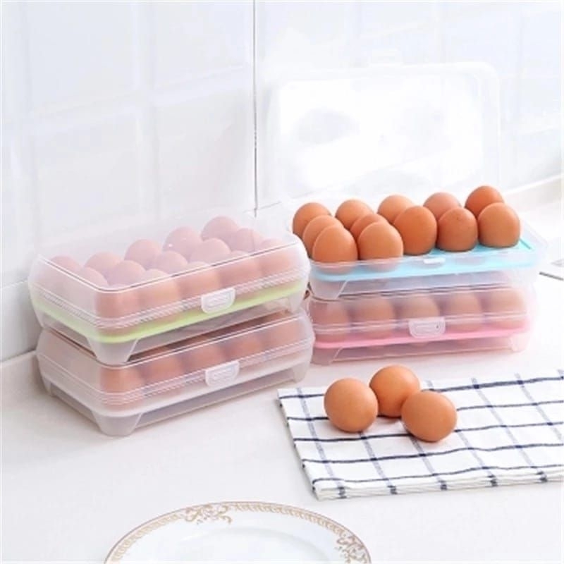 Jual Tempat Telur, Box Telur, Kotak Penyimpanan Telur 15 Butir | Shopee ...