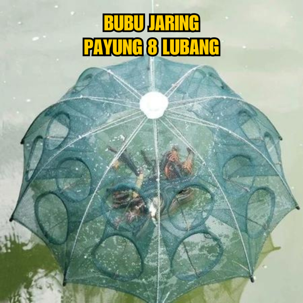 Jual Perangkap Jaring Jala Ikan Kepiting Udang Perangkap Bubu Payung ...
