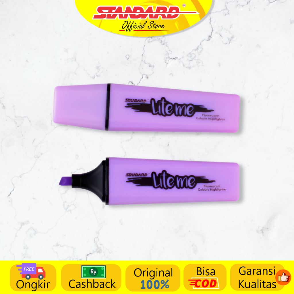 Standard - Lite Me Square Warna Pastel ( Highlighter / Text Marker / Penanda Warna ) (5)