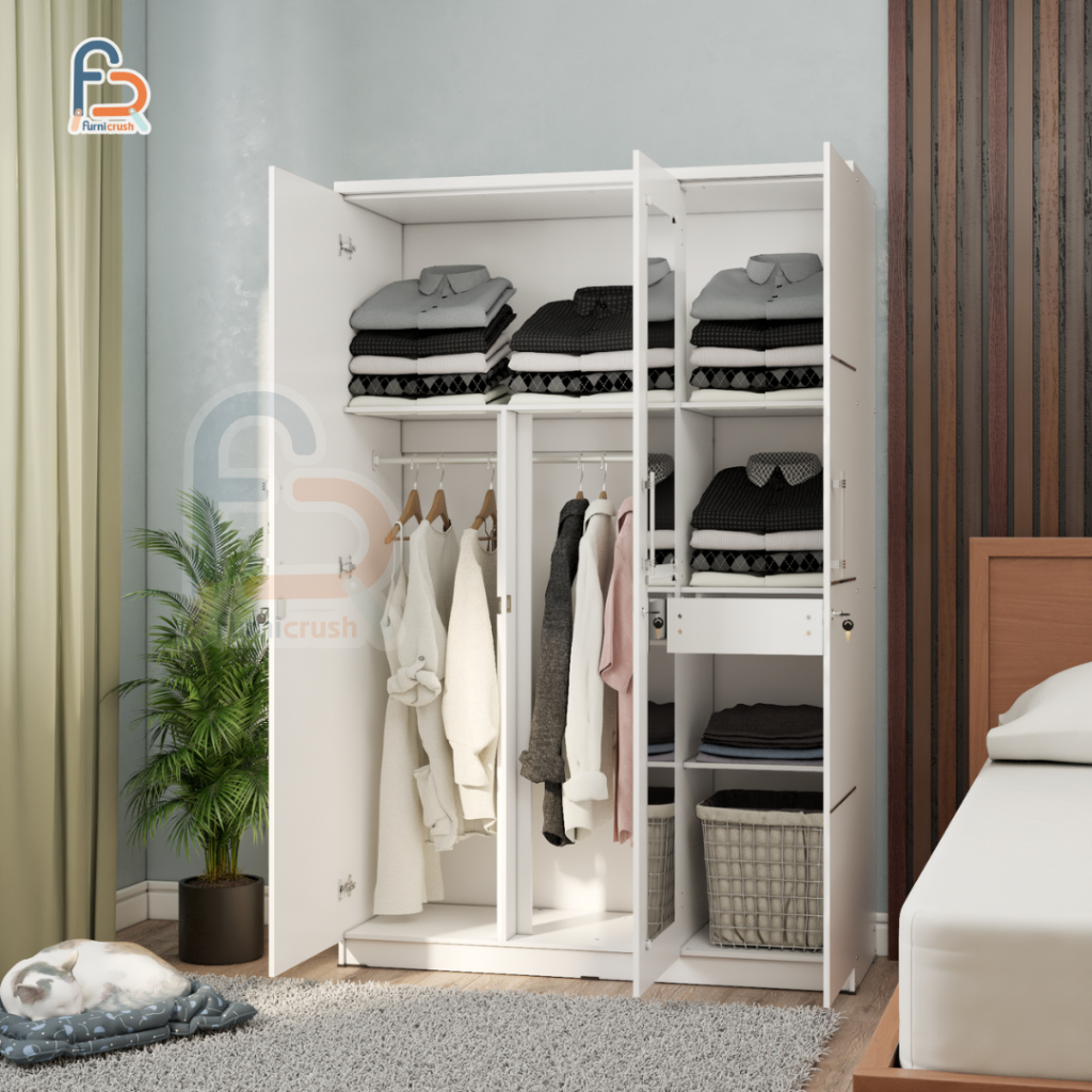 Jual Furnicrush Lemari Pakaian 3 Pintu Almari Pakaian Kayu Wardrobe ...