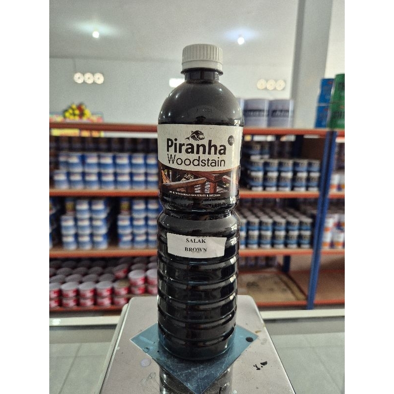 Jual Piota Piranha Woodstain Walnut Brown 1000ml / 1 liter | Shopee ...