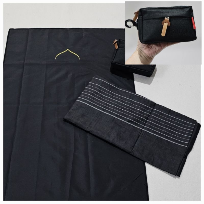 Sarung sholat  Travelling  genggam dan sajadah travel water proof dengan pouch kanvas kecil Muslim  Dewasa