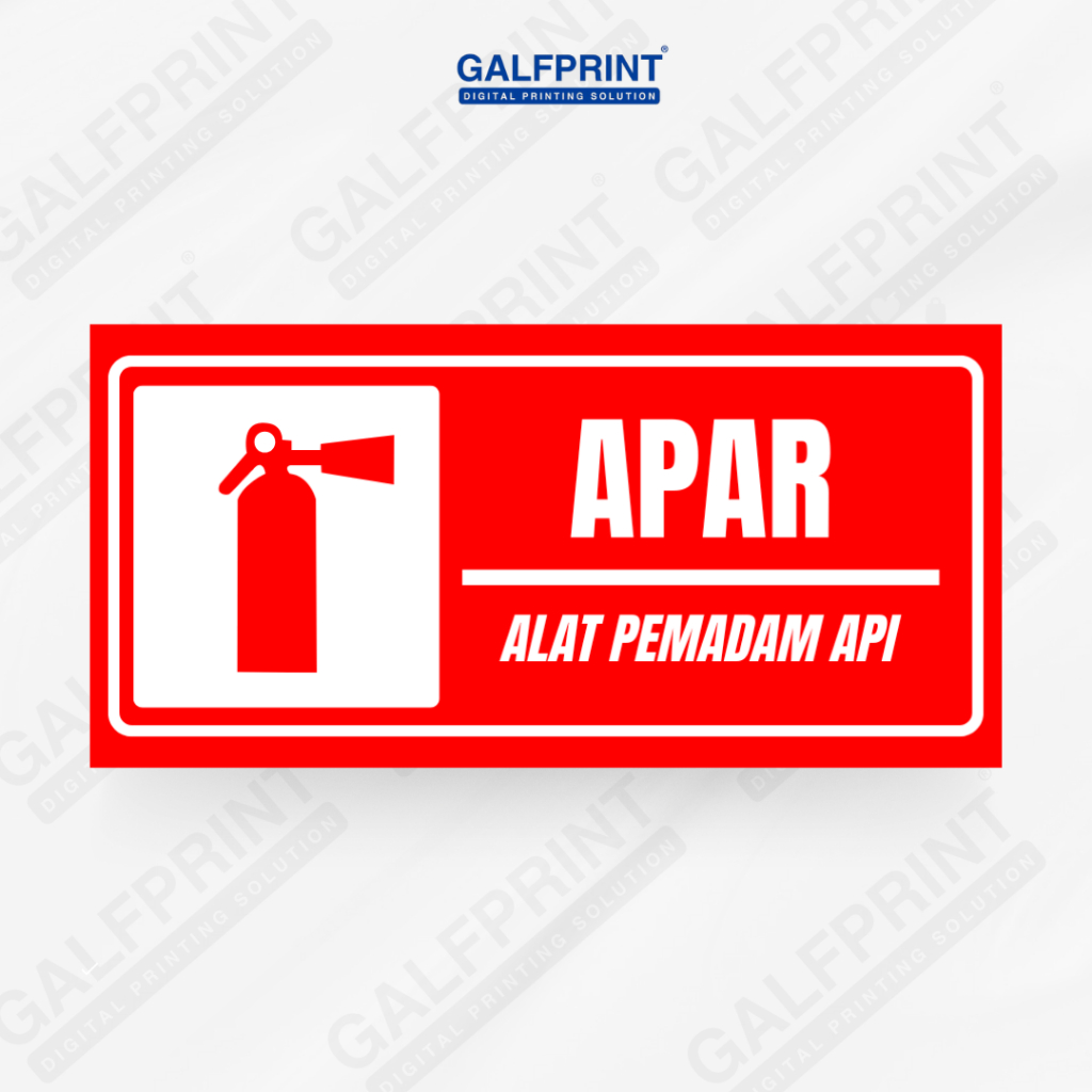 Jual GALFPRINT STICKER SIGN APAR ALAT PEMADAM API 12X5 CM | Shopee ...