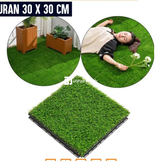 Jual Khusus DECKING TILE RUMPUT SINTETIS SWISS 3 CM | Shopee Indonesia