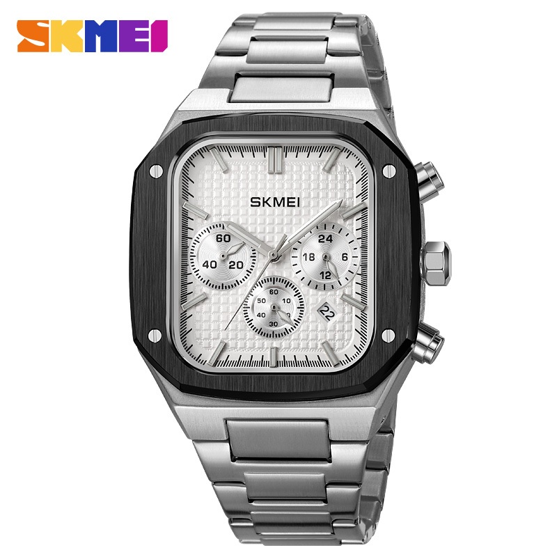 Jual Jam Tangan Pria Analog Skmei Silver Water Resistant M Shopee Indonesia