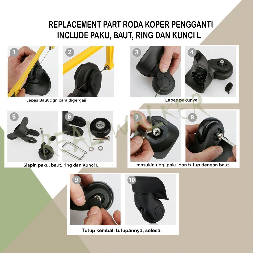 Jual Roda Koper Pengganti Single Wheel | Diameter 40mm | Termasuk Paku ...