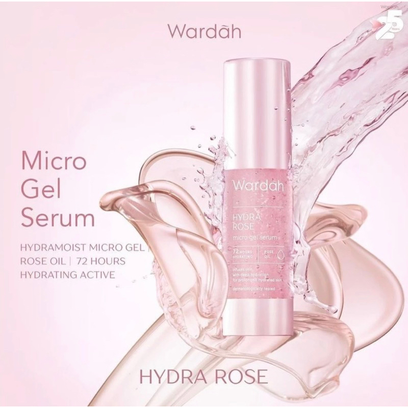 Jual WARDAH HYDRA ROSE MICRO GEL SERUM 72 hours hydrating with rose oil