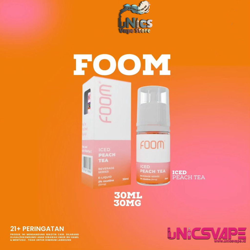 Jual Foom Iced Peach Tea Saltnic Ml Nic Mg Salt Nicotine Teh Series By Fooms Liquid Shopee