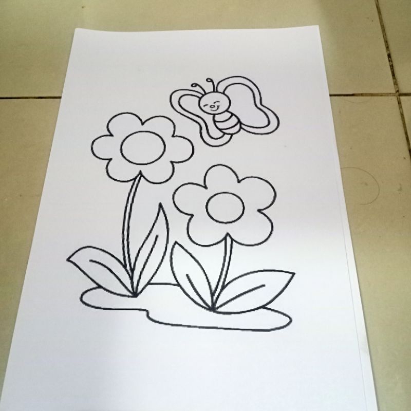 Jual Gambar untuk kolase biji-origami atau untuk mewarnai | Shopee