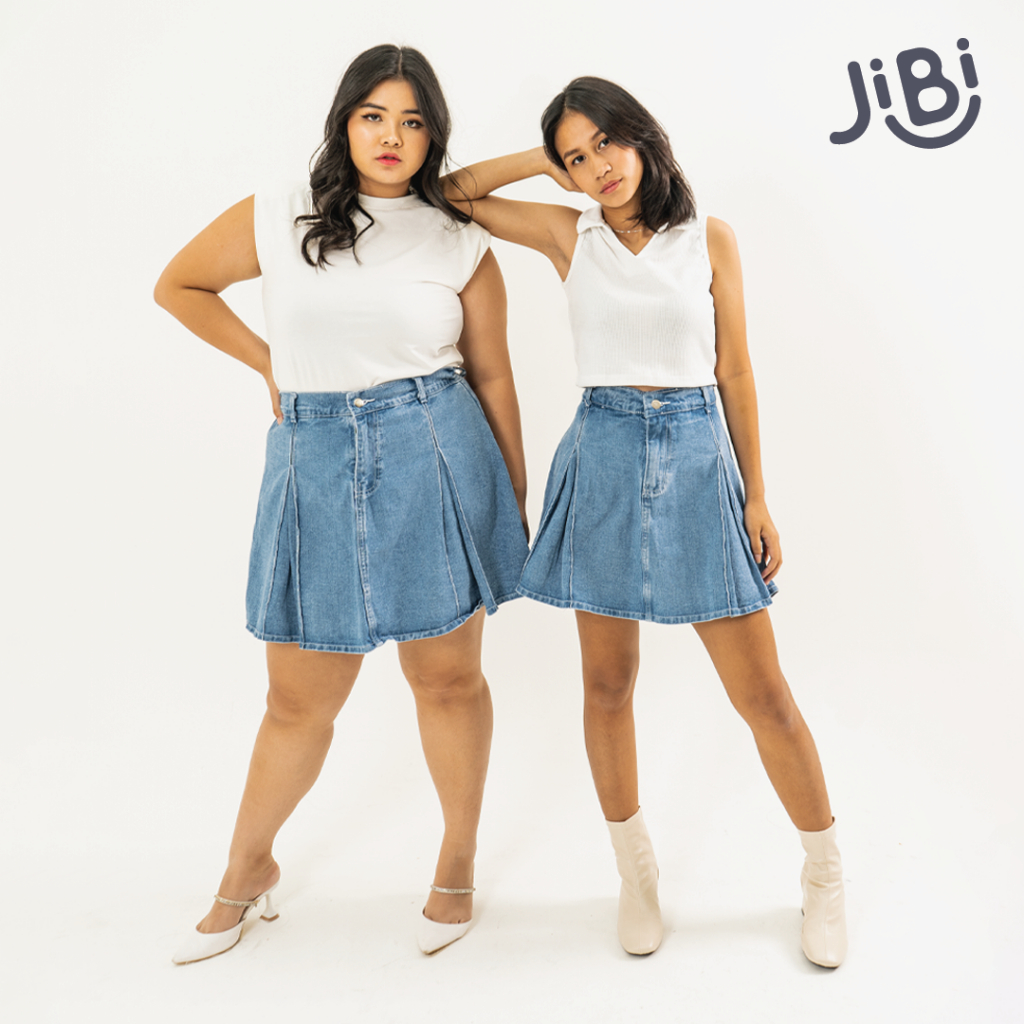 Jual JIBI - Denim Tennis Skort - Rok celana - Jeans - Biru | Shopee ...