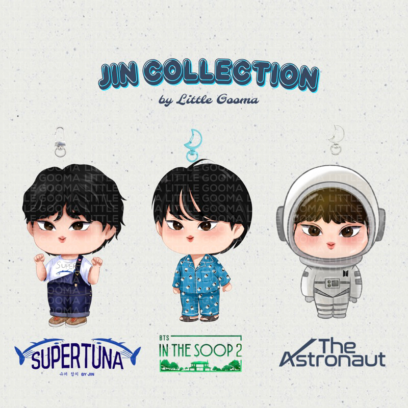 Jual BTS Jin Keychain Collection by Little Gooma - Gantungan Kunci BTS ...