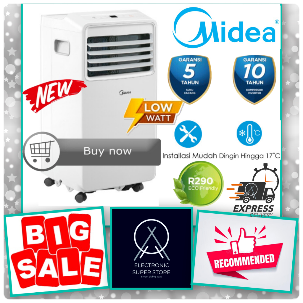 Jual Ac Portable Midea 1 Pk Mpha 09crn7 Mpha 09crn7 09crn7 Low Watt