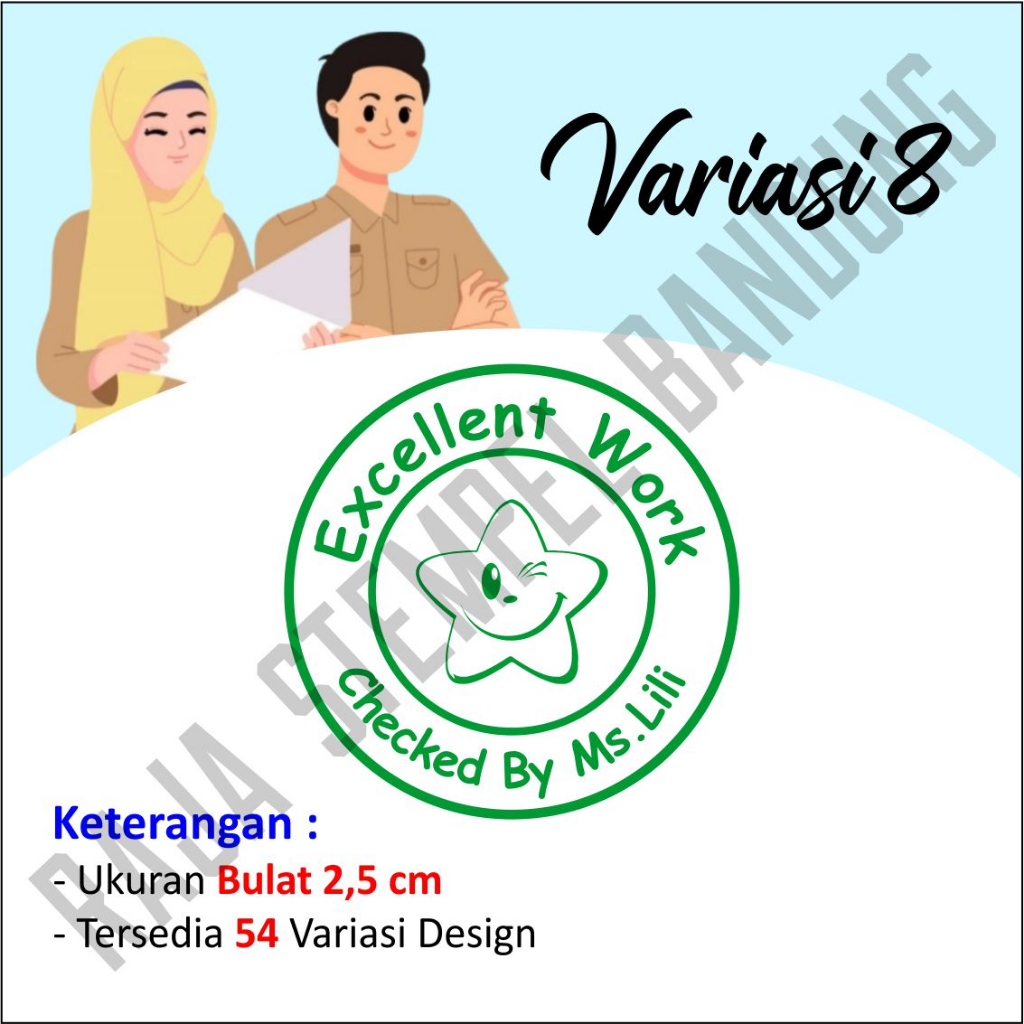 Jual Jual Stempel Penilaian Bulat Terlengkap Stempel Guru