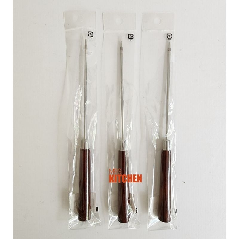 Jual TAKAGI STAINLESS STEEL TAKOYAKI PICK WITH WOODEN HANDLE TUSUKAN