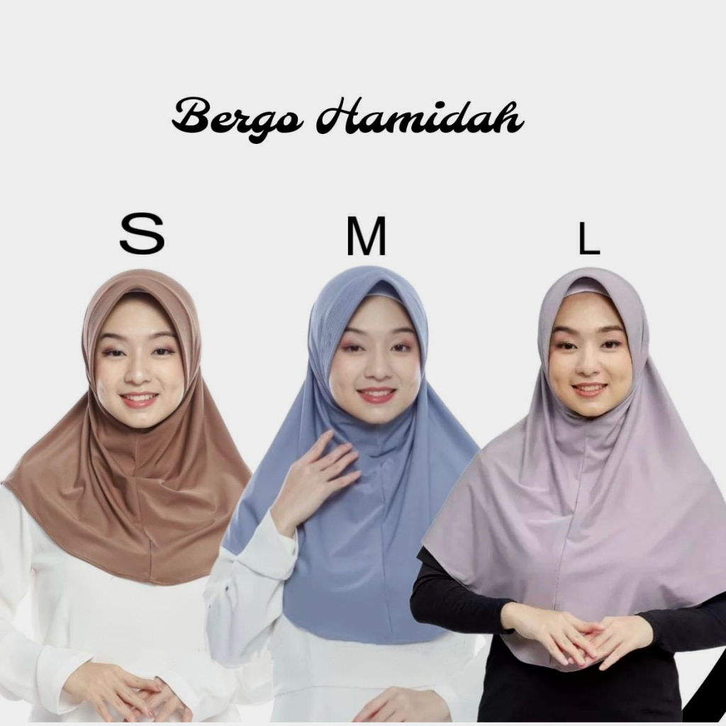 Jual Jilbab Instan Bergo Hamidah Bergo Jersey Menutup Dada Shopee