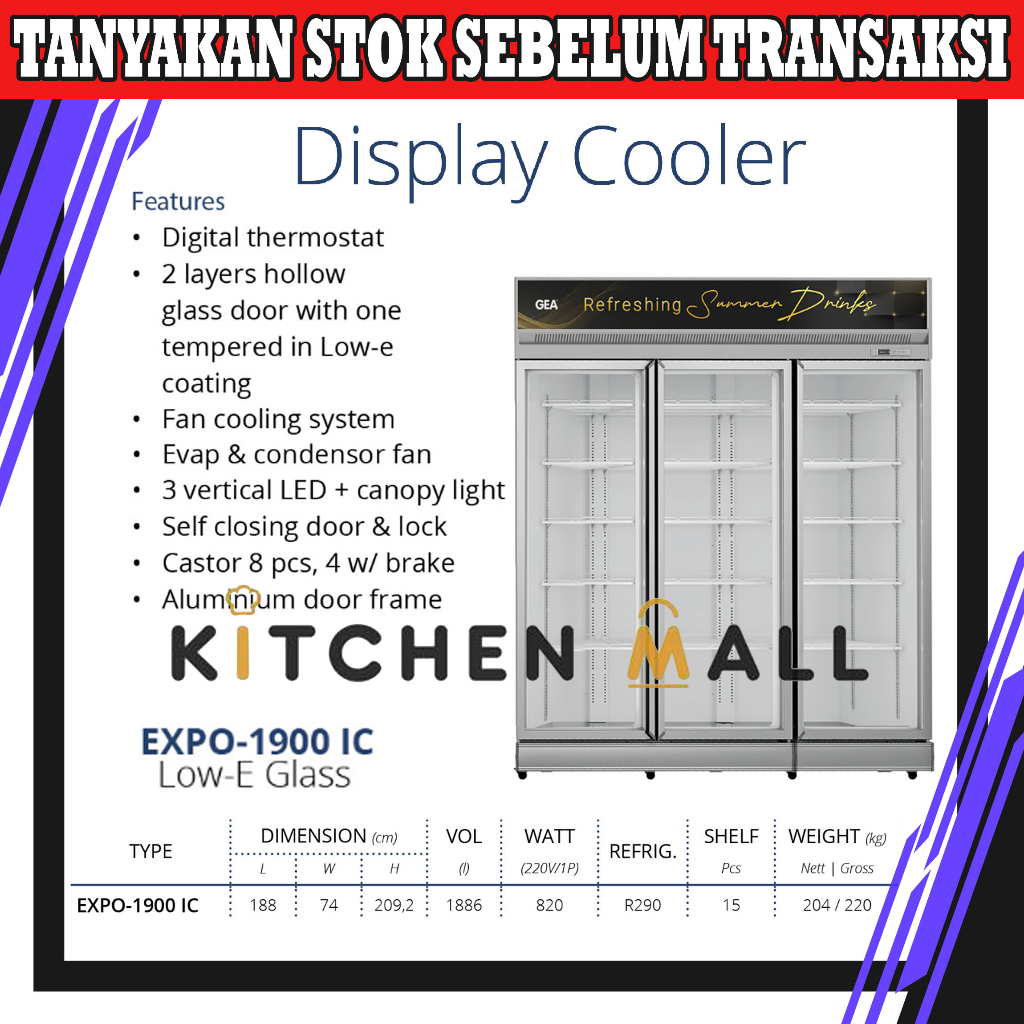 Jual Gea Expo Ic Display Cooler Showcase Chiller Lemari Pendingin Shopee Indonesia