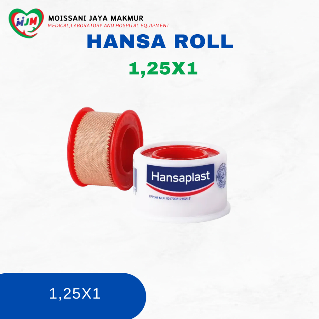 Jual HANSAPLAST PLESTER ROLL KAIN 1,25 CM X 1 M | Shopee Indonesia