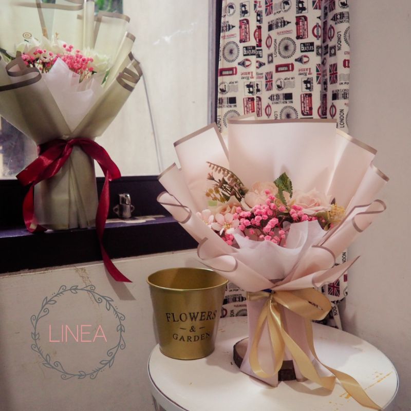 Jual Linea Buket Bunga Pica Artificial Bunga Palsu Buket Wisuda Buket ...