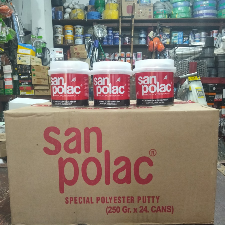 Jual Sanpolac dempul Duco/besi/plastik 250 gram untuk mobil motor/besi ...